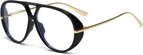 JOVAKIT Oversized Aviator Blue Light Blocking Glasses for Women Men, Fashion Vintage Large Big Frame Fake Eyeglasses in Saudi Arabia