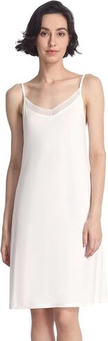 GYS Sleeveless Nightgowns for Women Soft Bamboo Viscose Full Slip Spaghetti Strap Camisole Under Dress in Saudi Arabia