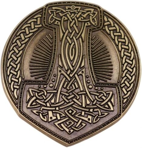 Thor Hammer Valknut Knot Viking Norse Rune Symbol Odin 1.5" Enamel Pin Badge in Saudi Arabia