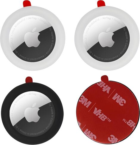 Silicone Case for Airtag with 3M Adhesive Sticker - Protective Case for Apple Locator Secure on Luggage Bike TV Remote Backpack Headphones Camera in Saudi Arabia
