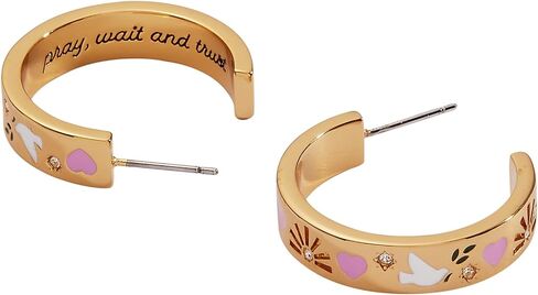 أقراط Alex and Ani Pray، انتظر وتثق، ذهبية لامعة in Saudi Arabia