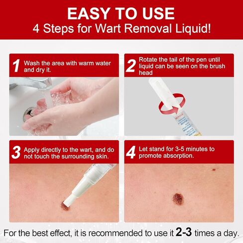 BEHATMH 3 Pack Wart Remover with Precision Tip, Maximum-Strength Salicylic Acid for Common & Plantar Warts, Targeted Mess-Free Application for Hands & Feet, Easy Daily Use in Saudi Arabia