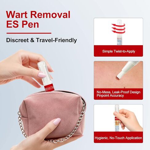 BEHATMH 3 Pack Wart Remover with Precision Tip, Maximum-Strength Salicylic Acid for Common & Plantar Warts, Targeted Mess-Free Application for Hands & Feet, Easy Daily Use in Saudi Arabia