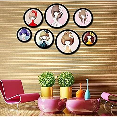 إطارات صور LEXPON، إطار صورة جداري دائري أسود مقاس 14 بوصة، يمكنك تركيبه بنفسك، إطارات صور متعددة الصور لغرفة المعيشة، إطار صورة خشبي لتزيين الحائط in Saudi Arabia