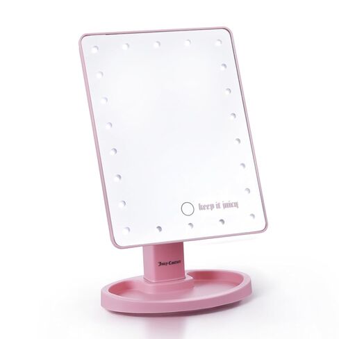 جوسي كوتور - مرآة مكياج بإضاءة LED للمكياج، سطوع قابل للتعديل، تحكم باللمس، تصميم عصري أنيق، مرآة تجميل محمولة لطاولة الزينة والسفر in Saudi Arabia