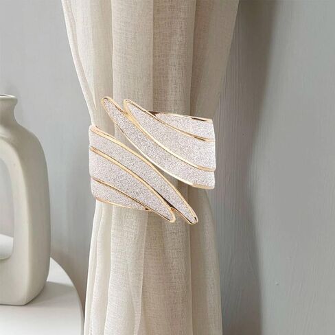 Luxurious Curtain Tie – Elegant Metal Diamond Style Wing Spring Buckle for Curtains, Perfect Home Accessories Decoration in Saudi Arabia