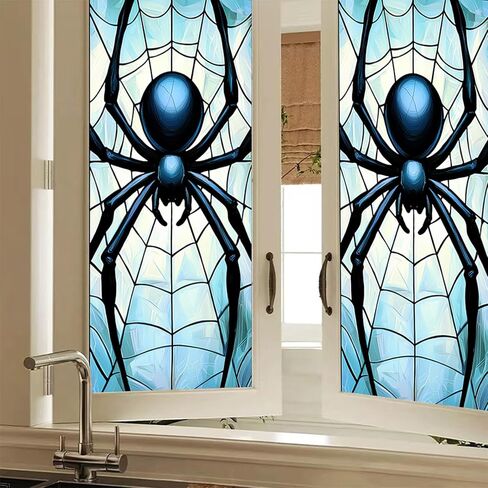 HOMETITUTE القوطية السوداء القط نافذة الفيلم الزجاج الملون نافذة فيلم الخصوصية الشمس حجب ساكنة تتشبث ملصق الخصوصية الزخرفية الزهور الأرجواني لباب زجاجي غرفة نوم غرفة المعيشة 17.7 × 39.3 بوصة in Kuwait