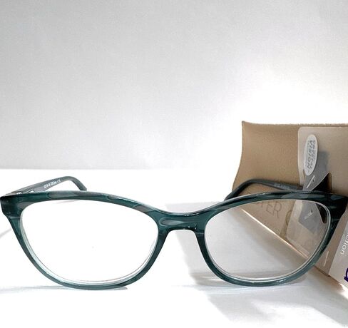 نظارات قراءة Foster Grant Coloread بتقنية Crystal Vision، إطار باللون الأزرق المخضر، بناء ممتاز Aviana +1.75 in Saudi Arabia