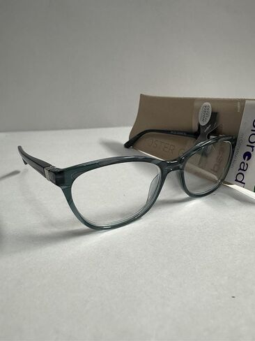 نظارات قراءة Foster Grant Coloread بتقنية Crystal Vision، إطار باللون الأزرق المخضر، بناء ممتاز Aviana +1.75 in Saudi Arabia
