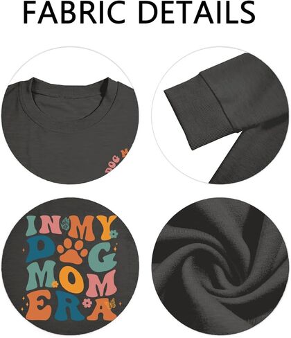 Tewmeu Dog Mom Sweatshirt Women Dog Paw Graphic Sweatshirt Mama Fall Long Sleeve Crewneck Pullover Tops in Saudi Arabia