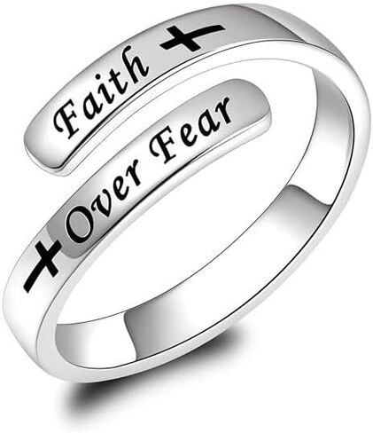 StyleJella Inspirational Adjustable Ring – Stainless Steel Spiral Twist Healing Ring, Motivational Jewelry Gift for Women/Sorority Sisters in Saudi Arabia