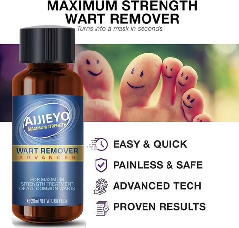 Allisthere Wart & Corn Remover, Easy to Use-Fast Removal of Flat Warts, Common Warts and Corns - Safe, Natural, and Potent for External Use in Saudi Arabia
