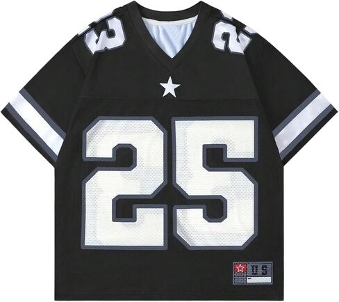 SHENHE Men's Football Jersey V Neck Short Sleeve Graphic Loose Tee Practice Jersey Shirt in Saudi Arabia