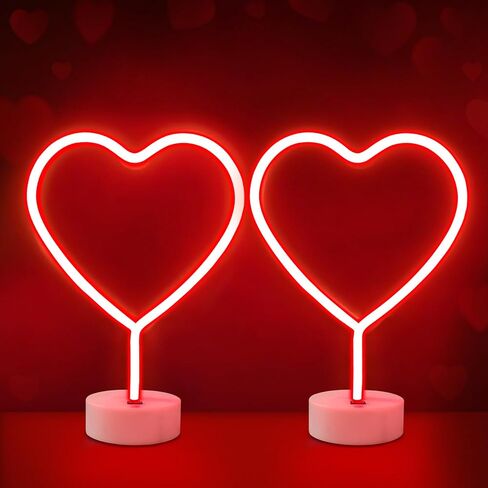 BRIGHTDECK 2 Pack Flamingo Neon Signs, LED Pink Flamingo Neon Sign Battery Operated or USB Powered Decoration Lamp, Flamingo Lights Decor for Bedroom, Wedding, Party, Pink Room Decor in Saudi Arabia