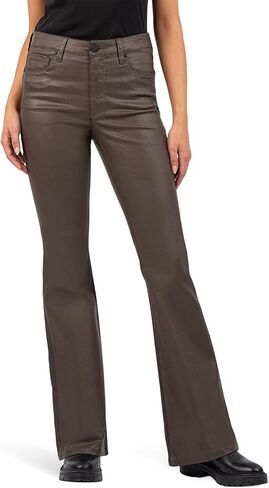 KUT from The Kloth Womens Ana High Rise Fab Ab Flare-Baby Dn All Over in Saudi Arabia