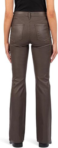 KUT from The Kloth Womens Ana High Rise Fab Ab Flare-Baby Dn All Over in Saudi Arabia