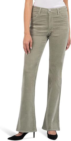 KUT from The Kloth Womens Ana High Rise Fab Ab Flare-Baby Dn All Over in Saudi Arabia