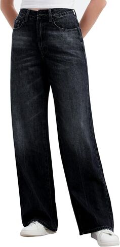 Eiaend Women’s High Waisted Wide Leg Jeans Stretchy Straight Leg Denim Pants Trendy Baggy Jeans for Women in Saudi Arabia