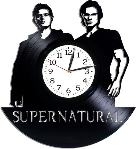 kovides سوبر وينشستر براذرز غرفة الفن lp الفينيل الرجعية سجل ساعة الحائط خمر هدية عيد ميلاد للرجل وينشستر الأخ الفن ساعة المسلسل الفن عيد الميلاد فكرة هدية لفتاة ساعة الحائط كبيرة in Kuwait