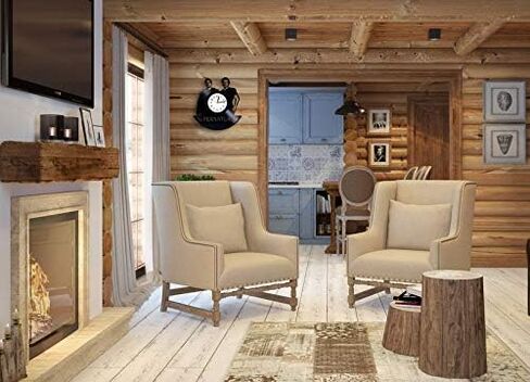 kovides سوبر وينشستر براذرز غرفة الفن lp الفينيل الرجعية سجل ساعة الحائط خمر هدية عيد ميلاد للرجل وينشستر الأخ الفن ساعة المسلسل الفن عيد الميلاد فكرة هدية لفتاة ساعة الحائط كبيرة in Kuwait