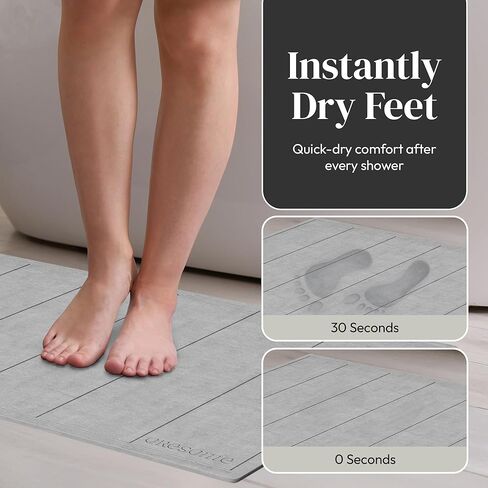 OResome Luxury Quick Dry Stone Bath Mat, Minimalist Easy to Clean Diatomaceous Earth Mat, Super Absorbent Stone Bath Mats for Bathroom and Shower, Water-Absorbing Tapete de Piedra para Baño (1 Pack) in Saudi Arabia