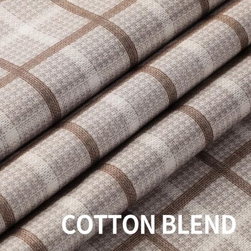 XOGUIBO Plaid Curtains 2 Panels Blackout 84 Inches Long, Gingham Curtains Thermal Insulated for Bedroom and Living Room Brown Patterned Vintage Rustic Checkered in Saudi Arabia