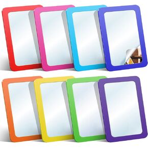 15 Pcs Small Mirrors for Kids 6 x 4 Inch Unbreakable Shatterproof Mirror for Crafts Square Round Corners Double Sided Preschool Facial Expression Classroom Mirror DIY Crafts ( 5 Bright Colors) in Kuwait