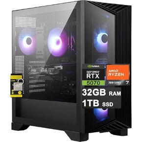 MSI Aegis ZS2 Gaming Desktop AMD 12-Core Zen 5 Ryzen 9 9900X 64GB RAM 4TB SSD GeForce RTX 5080 DLSS 4 360MM Liquid Cooler 850W 80+ Gold PSU Support HDD Win11 W/ICP HUB in Kuwait