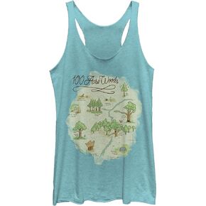 قميص بدون أكمام للسيدات من Winnie The Pooh 100 Acre Woods Map Racerback in Saudi Arabia