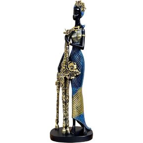 OGANGART African Cheetah Statues,9.6" Animal Leopard Lady Figure Sculptures for Home Decorations/Living Room/Coffee Table/Shelves Figurines/Art Ornaments/Housewarming Decor in Saudi Arabia