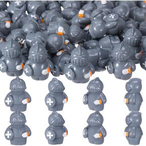 Geelin 50 Pcs Mini Knight Figures Bulk Small Resin Action Figurines Medieval Castle Soldier Tiny Statues for Party Favors Gift Bag Filler Hide and Seek Props Home Decoration (Knight) in Kuwait