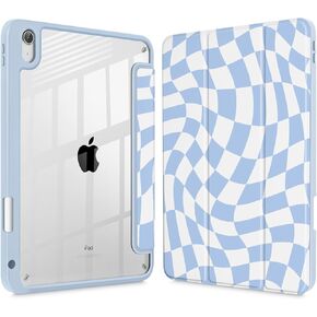 Mektron Case لـ 2025 iPad 11 Inch (A16 Chip) 11th Gen Fit iPad 10th Gen10.9 Inch 2022 ، buit في حامل القلم الرصاص مع غطاء مقاوم للصدمة صافٍ + Trifold Stand + Auto Wake/Sleep ، Bows C353 in Kuwait