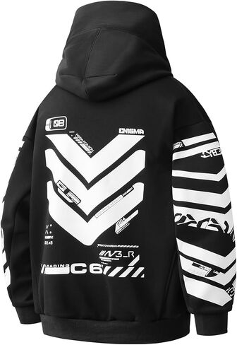 Niepce Inc Techwear Streetwear Graphic Hoodies with Neck Gaiter for Men in Saudi Arabia