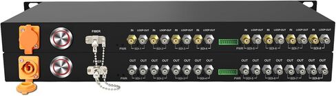 1U Rack-Mount 8-channel 3G-SDI Converter | 1080p@60 هرتز انتقال غير مضغوط | CWDM & Loop Out | موسع ألياف LC واحد يصل إلى 20 كم in Kuwait