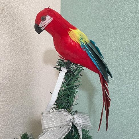 Pirate Parrot on Shoulder Life Size Foam Feather Parrot Macaw Birds for Decoration Costume Shoulder Ornament Modern Home Garden Party Decor (Red Yellow Style 1) in Saudi Arabia