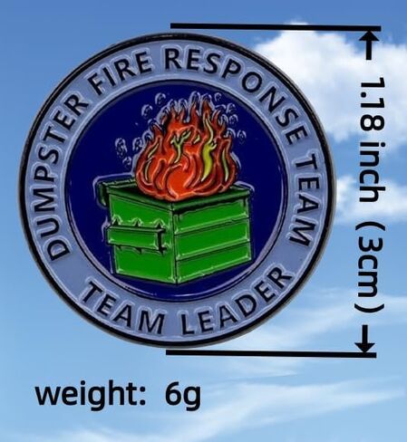 5-Pack Dumpster Fire Response Team Enamel Pins Funny Office Badges for Coworkers Team Leader Humor Gifts with Rubber Clutches in Saudi Arabia