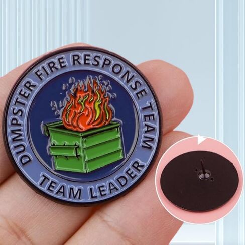 5-Pack Dumpster Fire Response Team Enamel Pins Funny Office Badges for Coworkers Team Leader Humor Gifts with Rubber Clutches in Saudi Arabia