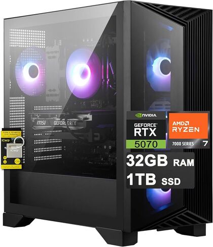 MSI Aegis ZS2 Gaming Desktop AMD 12-Core Zen 5 Ryzen 9 9900X 64GB RAM 4TB SSD GeForce RTX 5080 DLSS 4 360MM Liquid Cooler 850W 80+ Gold PSU Support HDD Win11 W/ICP HUB in Kuwait