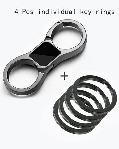 Key Chain Quick Release Spring with 4 Key Rings Heavy Duty Car Keychain Organizer for Men and Women in Saudi Arabia