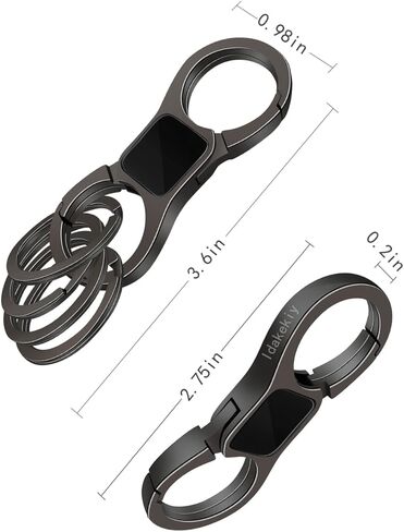 Key Chain Quick Release Spring with 4 Key Rings Heavy Duty Car Keychain Organizer for Men and Women in Saudi Arabia