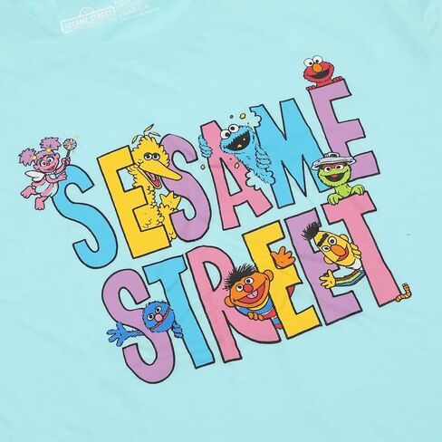 Sesame Street Adult Juniors Sleepwear Set with Short Sleeve Tee and Sleep Pants in Saudi Arabia