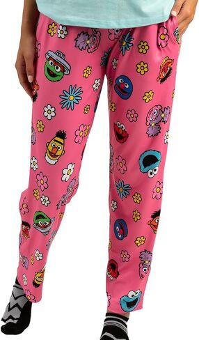 Sesame Street Adult Juniors Sleepwear Set with Short Sleeve Tee and Sleep Pants in Saudi Arabia