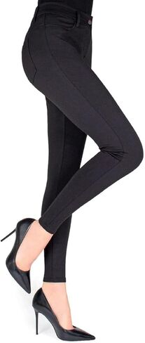 MeMoi Women's Faux Denim Ponte Leggings in Saudi Arabia