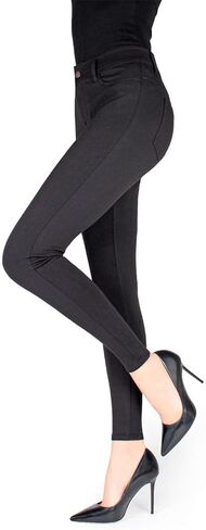MeMoi Women's Faux Denim Ponte Leggings in Saudi Arabia