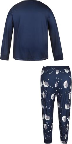 Plus-Size Women's Long-Sleeved Pajama Set, Round Neck, Soft Fabric, Elastic Waistband, Comfortable Women's Loungewear in Saudi Arabia