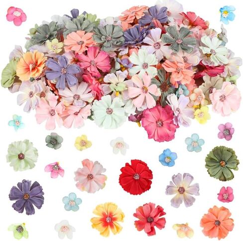 150pcs Mini Faux Flower for Crafts,Artificial Flower Heads Daisy Peony Flower Decor for Craft Garland Wedding Home Decoration in Saudi Arabia