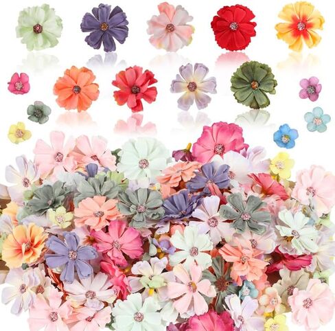 150pcs Mini Faux Flower for Crafts,Artificial Flower Heads Daisy Peony Flower Decor for Craft Garland Wedding Home Decoration in Saudi Arabia