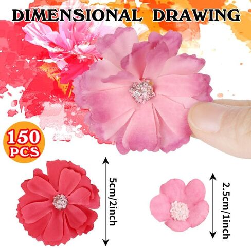 150pcs Mini Faux Flower for Crafts,Artificial Flower Heads Daisy Peony Flower Decor for Craft Garland Wedding Home Decoration in Saudi Arabia