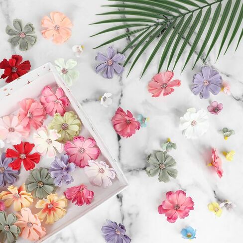 150pcs Mini Faux Flower for Crafts,Artificial Flower Heads Daisy Peony Flower Decor for Craft Garland Wedding Home Decoration in Saudi Arabia
