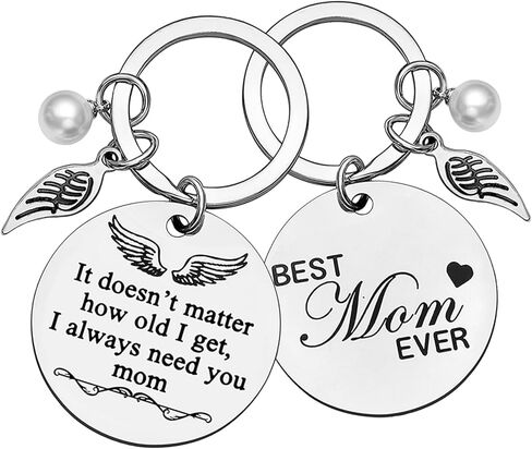 Yeedim Mother's Day Gifts from Daughter Son for Mom Birthday Valentine's Day Christmas Gifts Mom Keychain Mother Keyring in Saudi Arabia